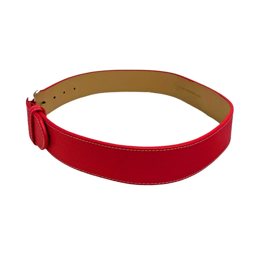 Ovation Riding Elite Curve Show Pink Textured Leather Wide Belt‎